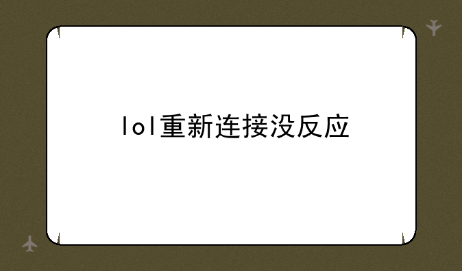 lol重新连接没反应