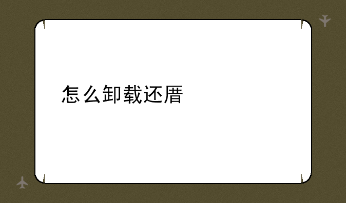 怎么卸载还原精灵