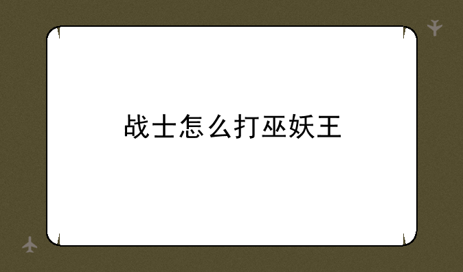 战士怎么打巫妖王