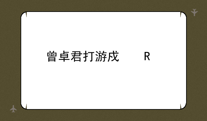 曾卓君打游戏收入