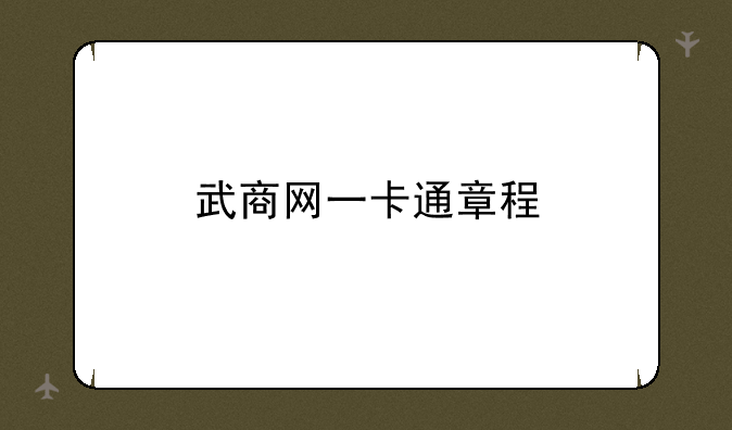 武商网一卡通章程