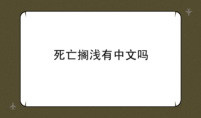 死亡搁浅有中文吗