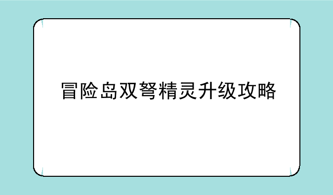 冒险岛双弩精灵升级攻略