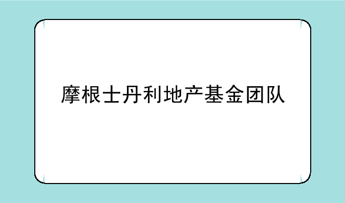 摩根士丹利地产基金团队