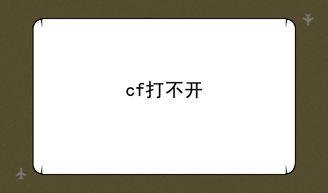 cf打不开