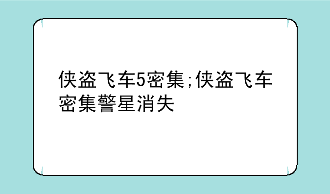 侠盗飞车5密集;侠盗飞车密集警星消失